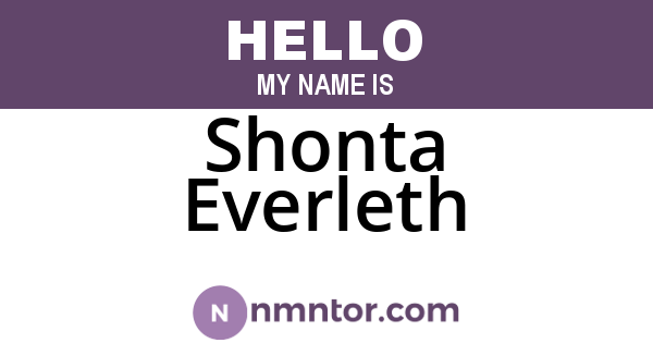 Shonta Everleth