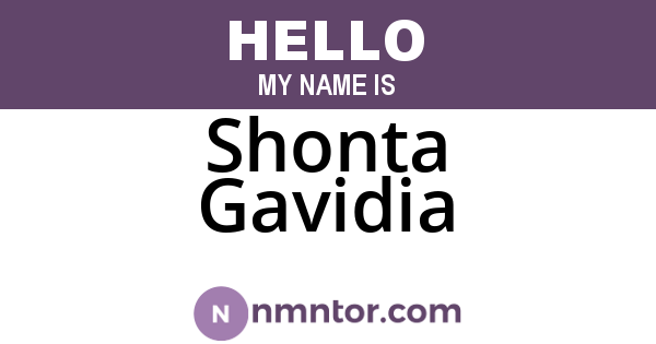 Shonta Gavidia