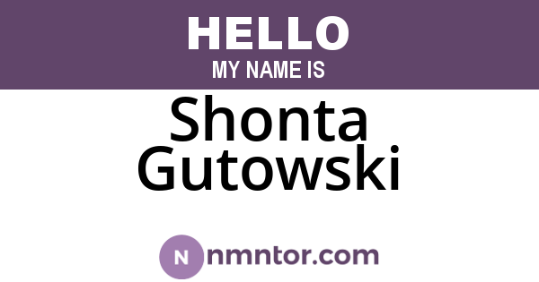 Shonta Gutowski