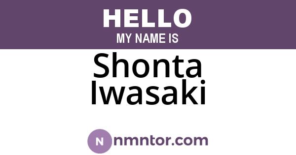 Shonta Iwasaki