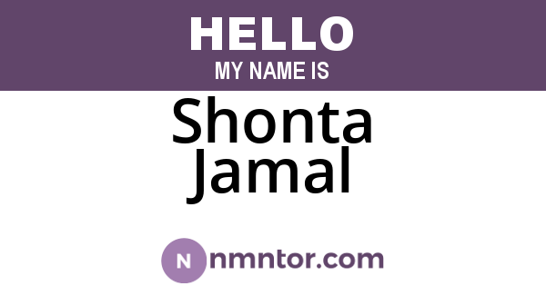 Shonta Jamal
