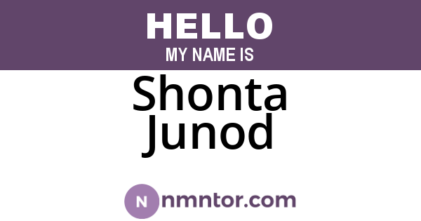 Shonta Junod