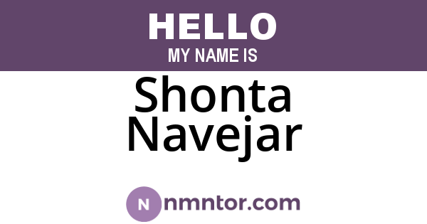 Shonta Navejar