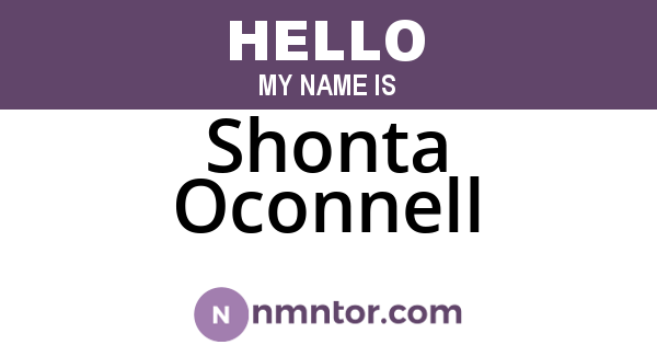 Shonta Oconnell