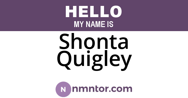 Shonta Quigley
