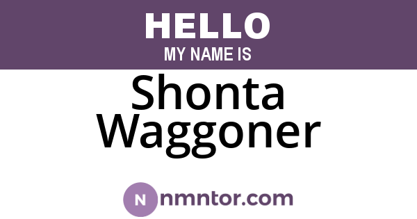 Shonta Waggoner