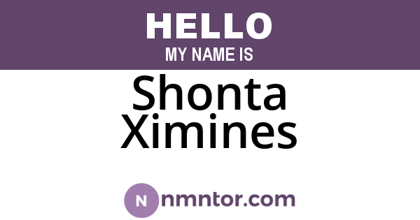 Shonta Ximines