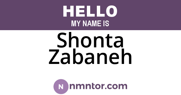 Shonta Zabaneh