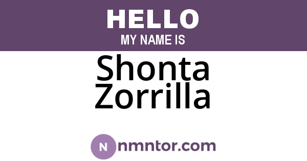Shonta Zorrilla