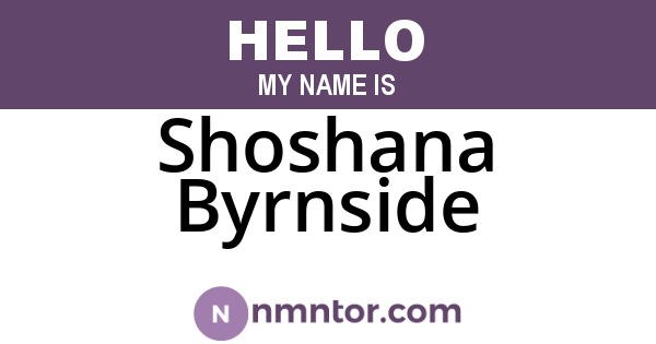 Shoshana Byrnside