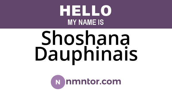 Shoshana Dauphinais