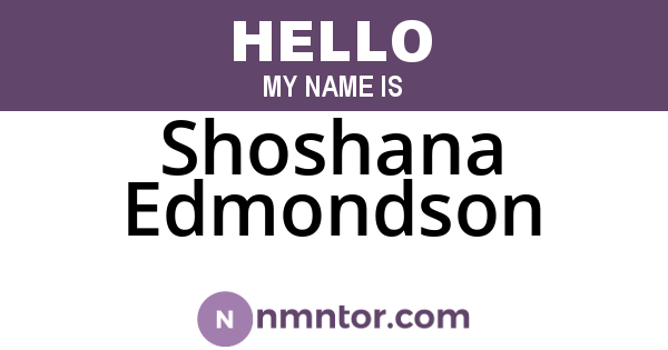 Shoshana Edmondson