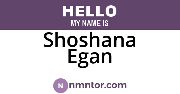 Shoshana Egan