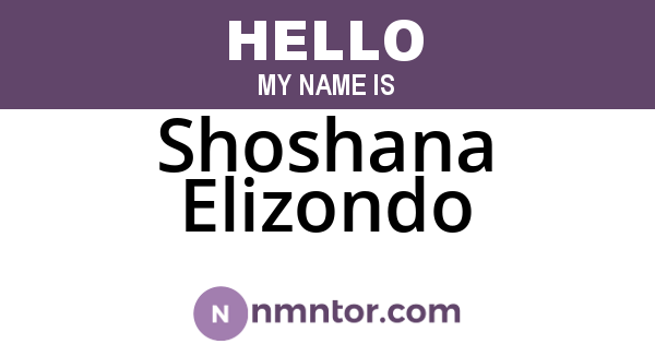 Shoshana Elizondo