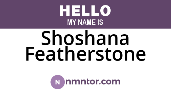 Shoshana Featherstone