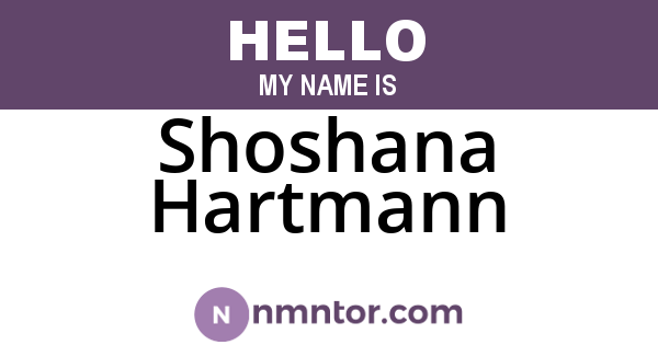 Shoshana Hartmann