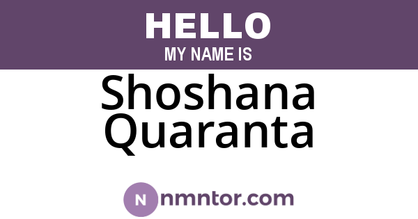 Shoshana Quaranta