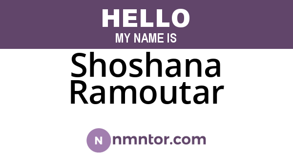Shoshana Ramoutar