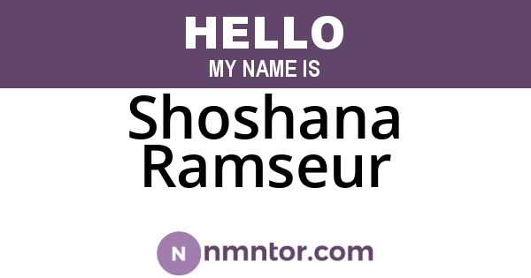 Shoshana Ramseur