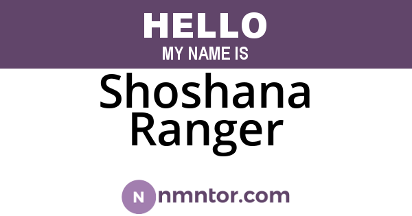 Shoshana Ranger