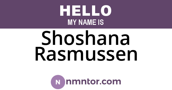 Shoshana Rasmussen