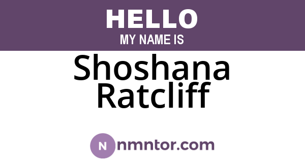 Shoshana Ratcliff