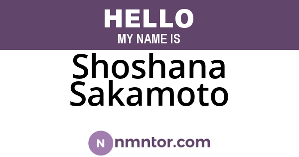 Shoshana Sakamoto