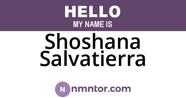 Shoshana Salvatierra