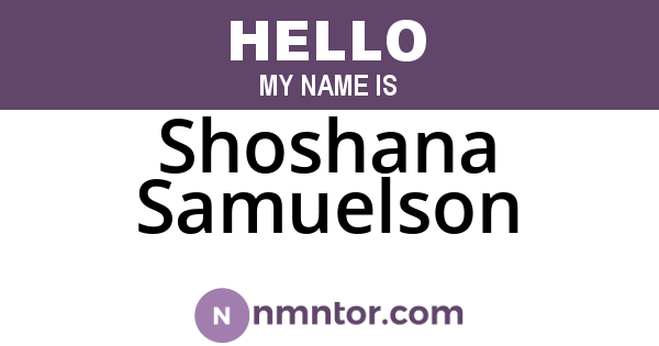 Shoshana Samuelson
