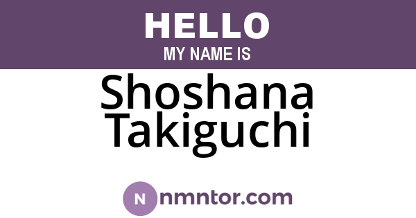 Shoshana Takiguchi