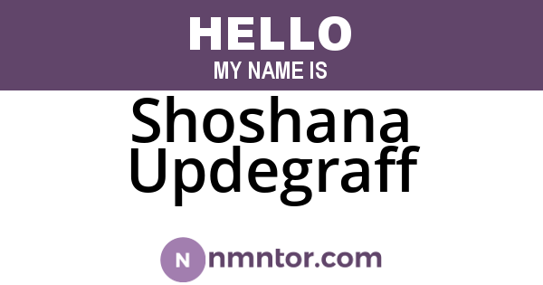 Shoshana Updegraff