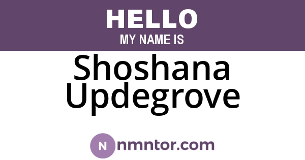 Shoshana Updegrove