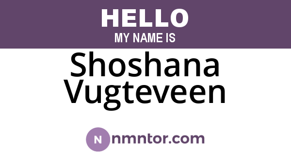 Shoshana Vugteveen