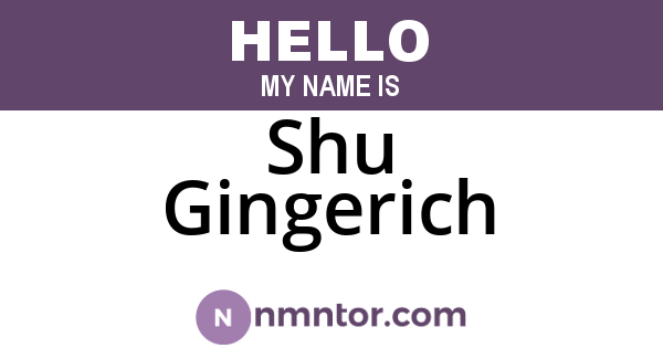 Shu Gingerich