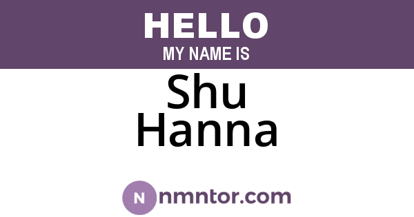 Shu Hanna