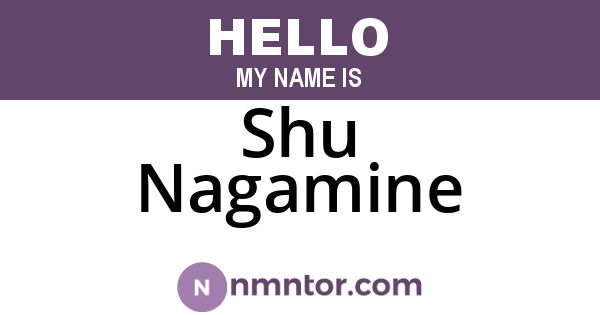Shu Nagamine