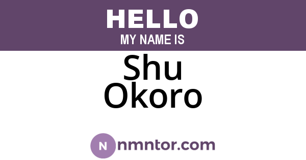 Shu Okoro