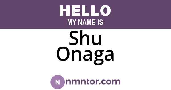 Shu Onaga