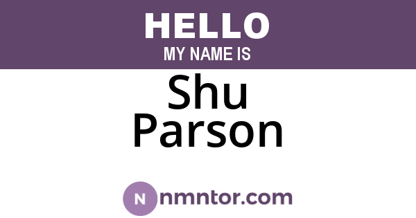 Shu Parson