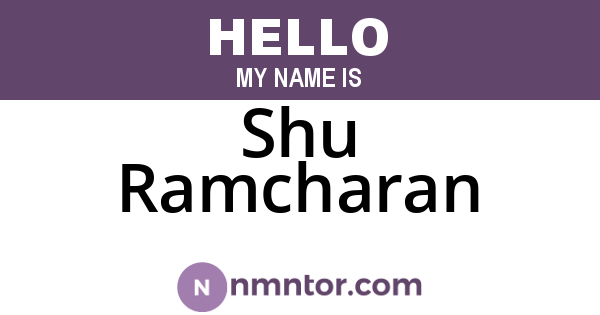 Shu Ramcharan
