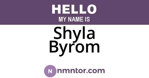 Shyla Byrom