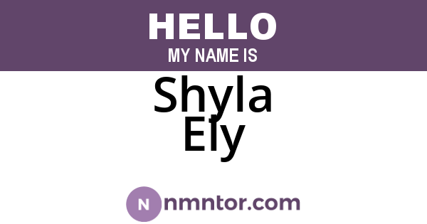 Shyla Ely