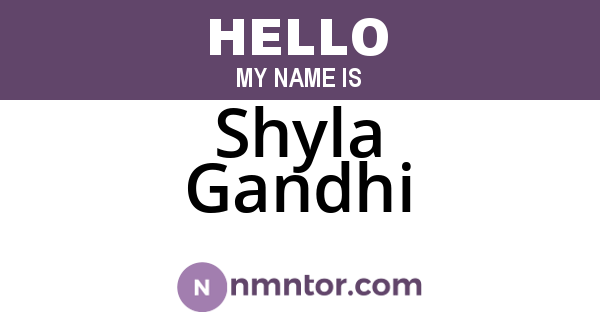 Shyla Gandhi