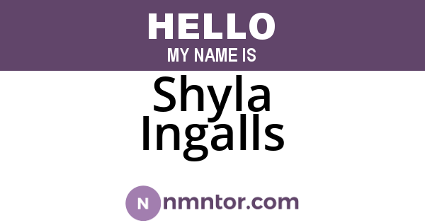 Shyla Ingalls