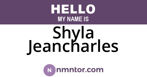 Shyla Jeancharles