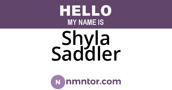 Shyla Saddler
