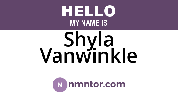Shyla Vanwinkle