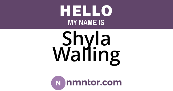 Shyla Walling