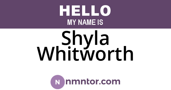 Shyla Whitworth