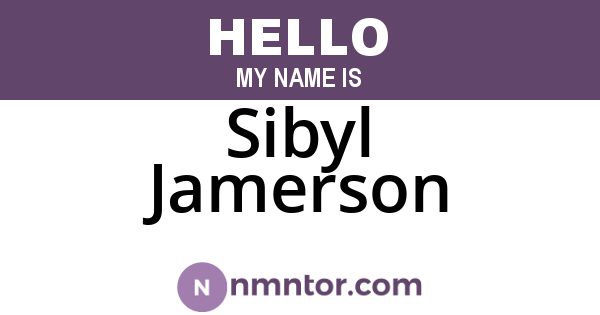 Sibyl Jamerson